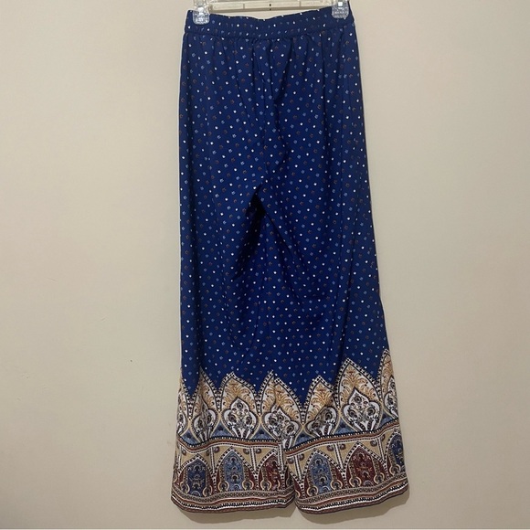 Boho Pullon wide leg pants Medium elastic waist comfort bohemian - Picture 7 of 9